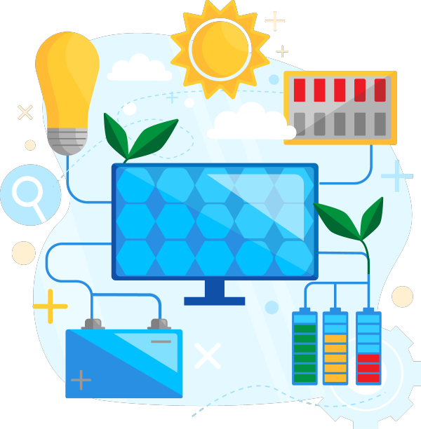 太阳能概念设计太阳能电池板绿色图片下载