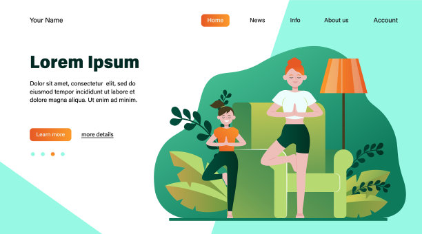 母女俩在家练习瑜伽图片下载