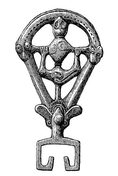 古董刻字青铜钥匙图片下载