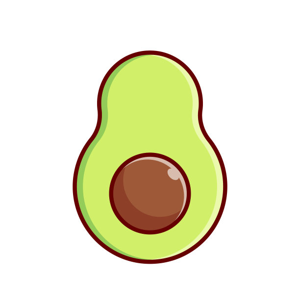 鳄梨可爱的插图图片下载