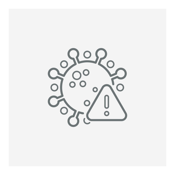 冠状病毒。Covid-19，冠状病毒感染标志图标图片下载