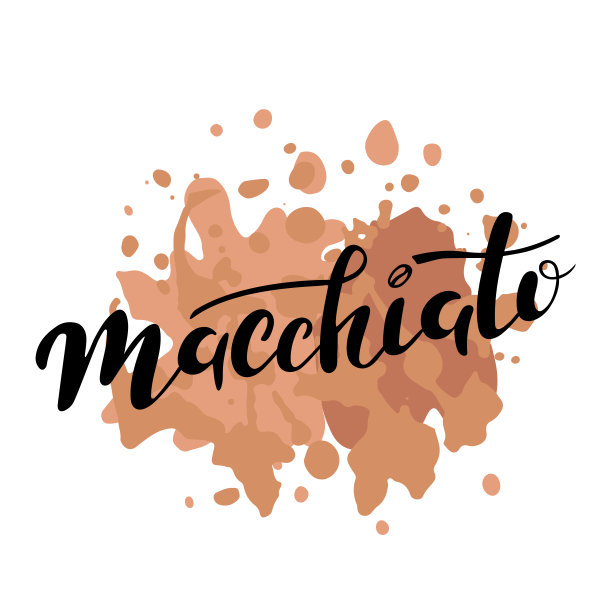 黑糖玛奇朵。手刻字,图片下载