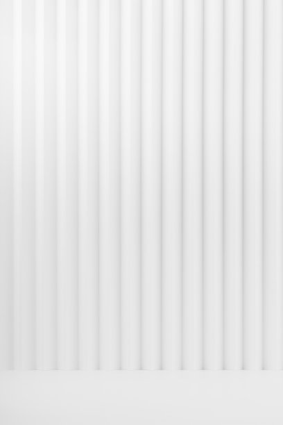 白色抽象背景的垂直条纹图案与透视，地板作为舞台模型，用于展示化妆品，商品，广告，设计以优雅的柔和的现代简约风格图片下载
