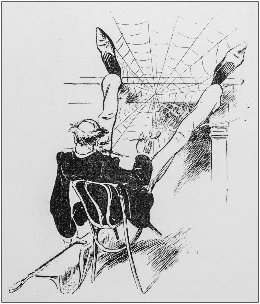 古董插图:蜘蛛网图片下载