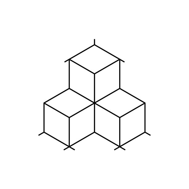 3d造型线图标图片下载