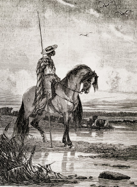 骑在马背上的黑人图片下载