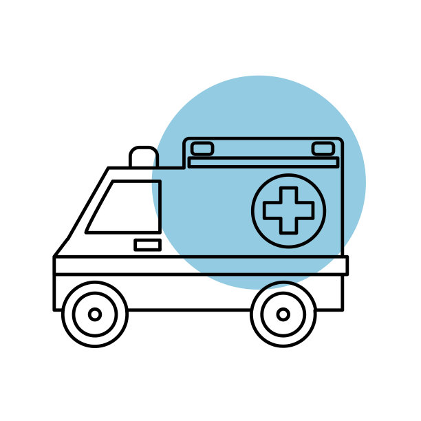 救护车冠状病毒图标图片下载