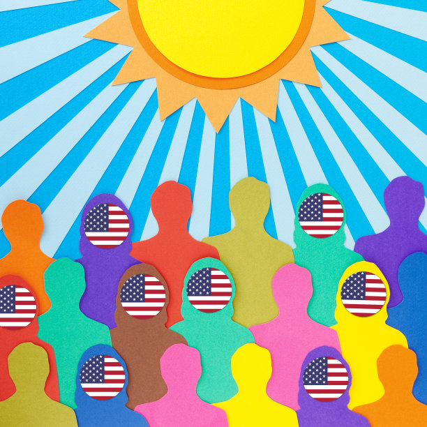 美国妇女在阳光下图片下载