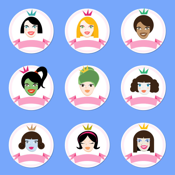 三八妇女节圆形图标头像图片下载