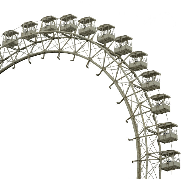 部分轮渡孤立在白色背景上。图片下载