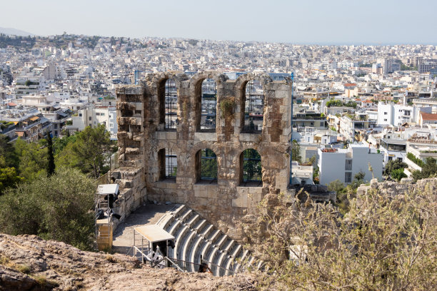 雅典卫城的一部分图片下载