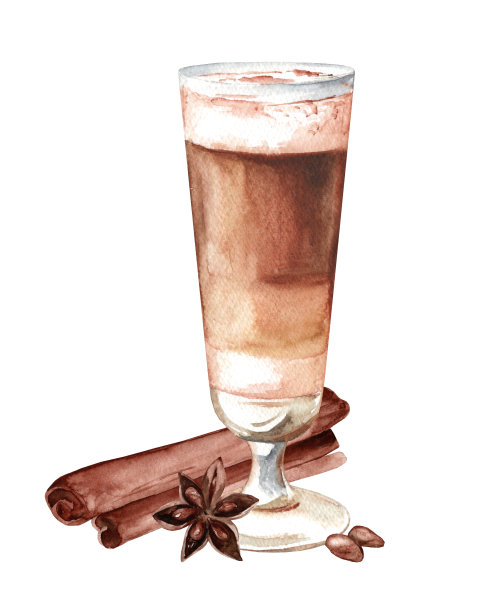 咖啡加奶油，焦糖糖浆图片下载