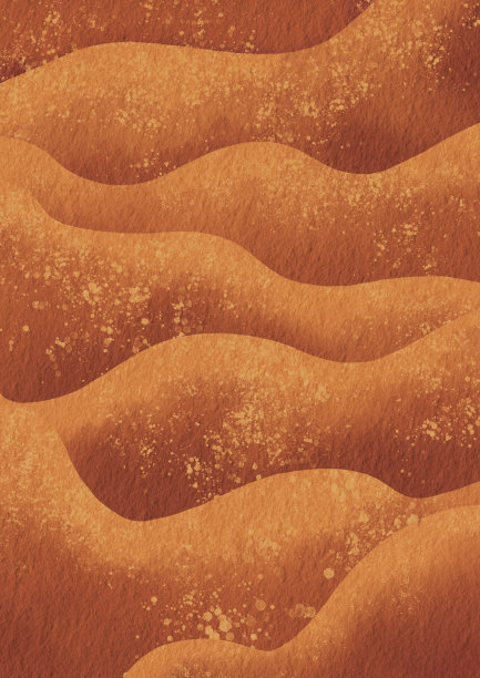 黄色和橙色的山脉丘陵抽象背景装饰在秋天的季节和景观在晚上的时间。图片下载