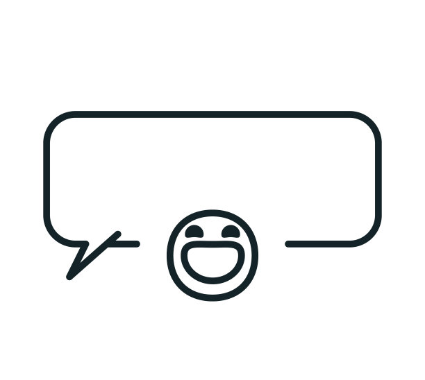 表情符号对语音气泡线图标风格的反应图片下载