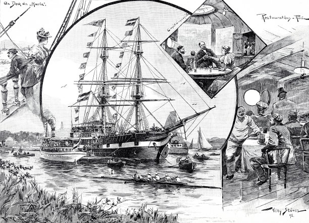 Berlin gr<s:1> nau:漂浮的酒馆图片下载