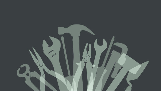 手工工具(黑色和白色)图片下载