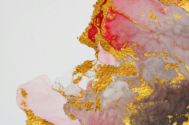 海贝。金大理石。图片下载