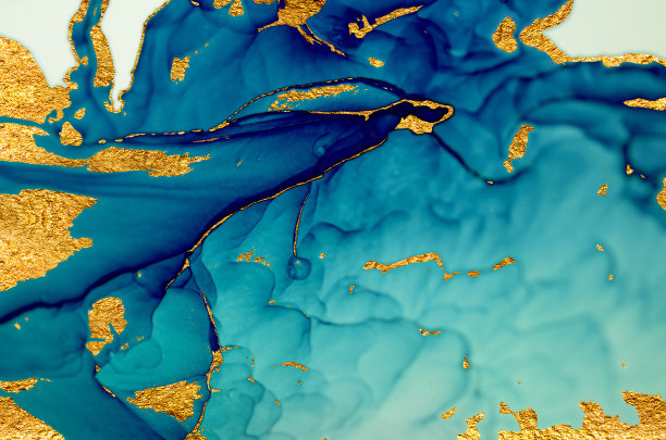 海贝。金大理石。图片下载