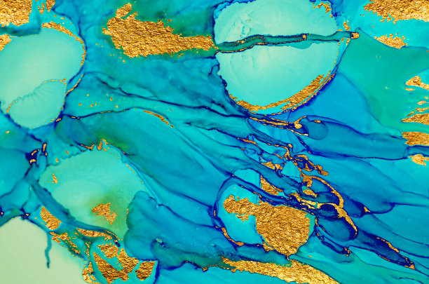 海贝。金大理石。图片下载