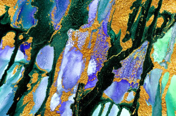 海贝。金大理石。图片下载