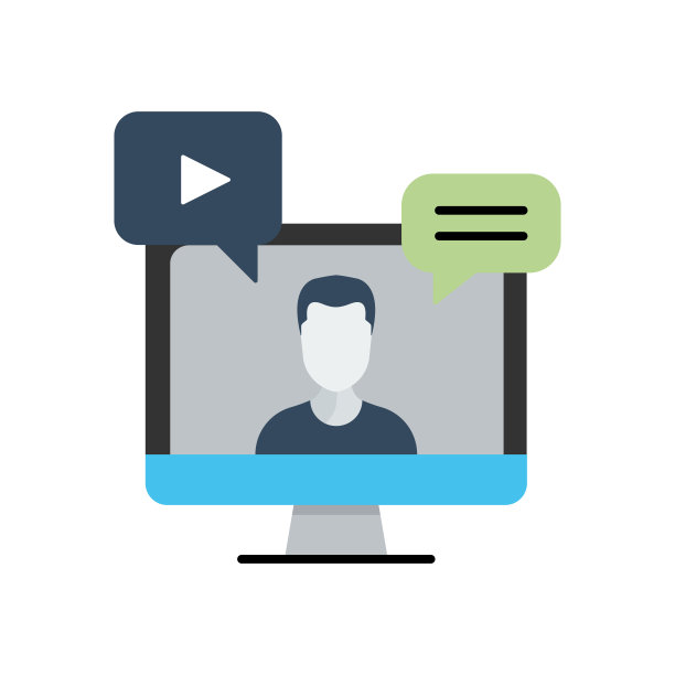 网络研讨会平图标。平面设计矢量插图图片下载