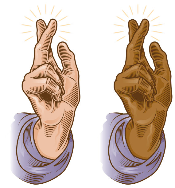 祝福象征手插图图片下载