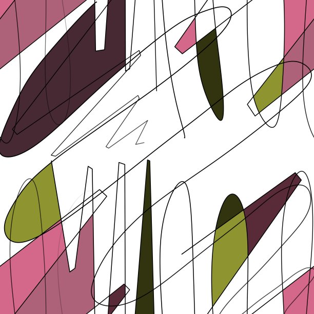 涂鸦色块可爱混乱无缝图案图片下载