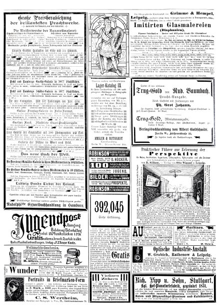 1887年德国杂志上的广告图片下载