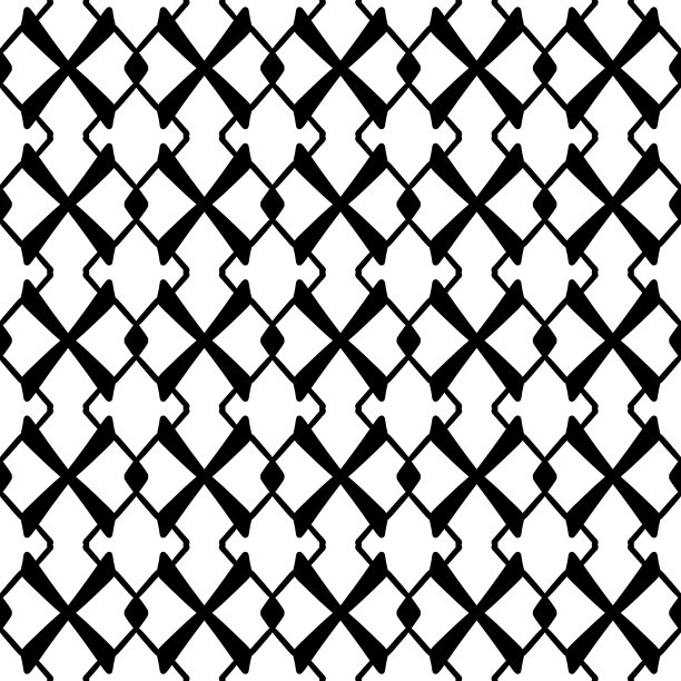 无缝黑白图案。图片下载