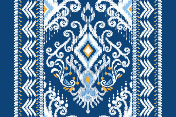 印尼伊卡特花佩斯利图案图片下载