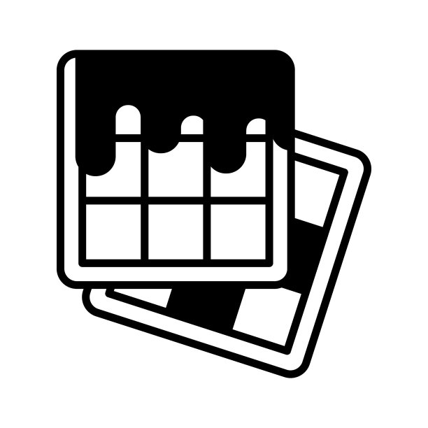 现代风格的巧克力华夫饼的可编辑矢量，随时可以使用高级图标图片下载