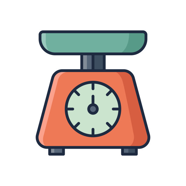 厨房规模图标矢量设计模板在白色背景图片下载