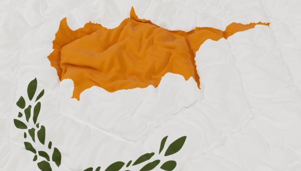 塞浦路斯国旗高细节波浪形背景图片下载