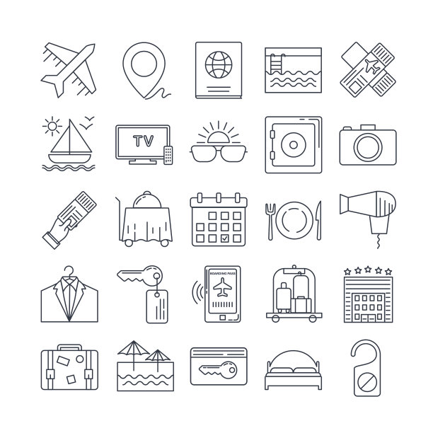 简单的旅行图标图片下载