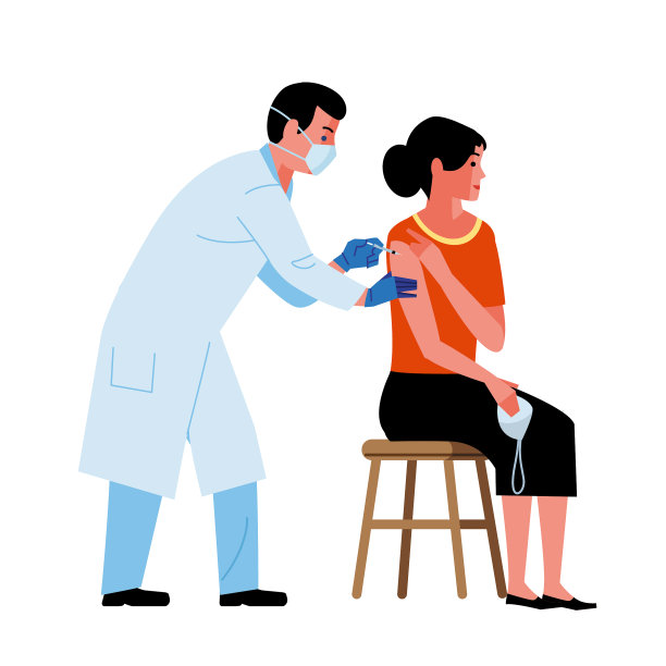 女人的目光从CV19注射移开图片下载
