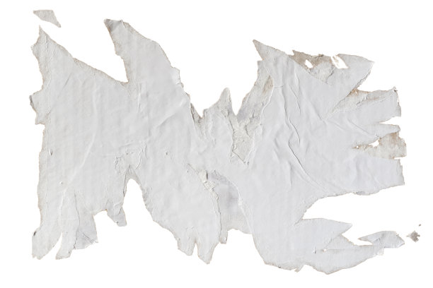 白色的海报纸被粘上并从墙上撕下来图片下载