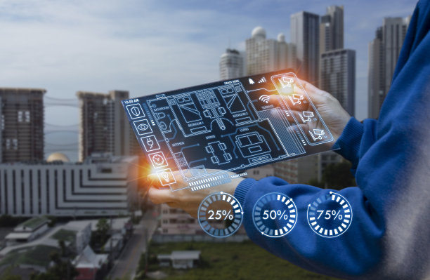 在日常生活或智能家居中使用人工智能的概念。图片下载