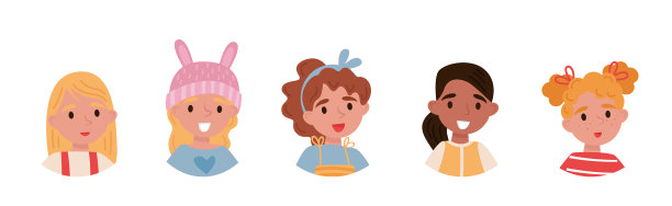 小女孩的头像头像带着微笑图片下载