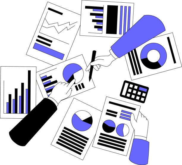 业务流程用手和图表图片下载