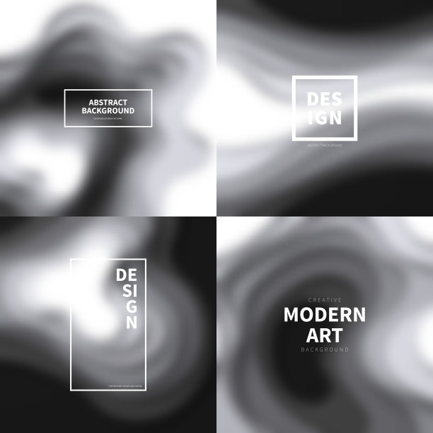 模糊的背景与黑色和白色波浪形状-抽象的时尚设计图片下载