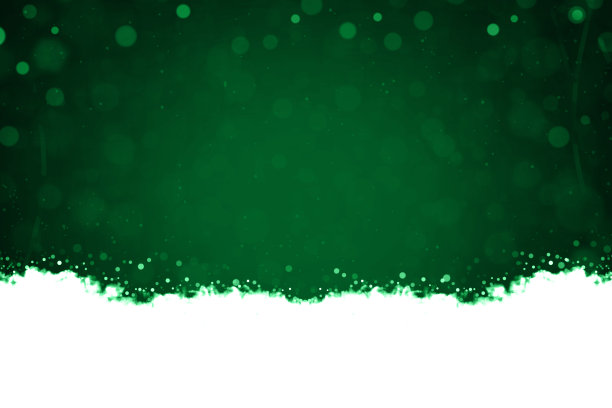 白色褶边的雪在底部一个充满活力的深绿色闪闪发光的圣诞水平泡沫图案节日圣诞背景图片下载