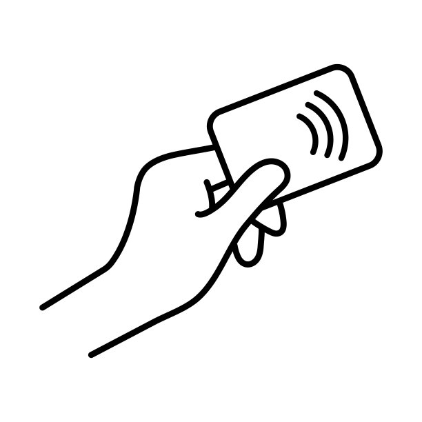 NFC矢量图标。非接触式支付符号。图片下载