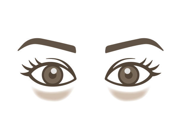 黑眼圈的插图。图片下载