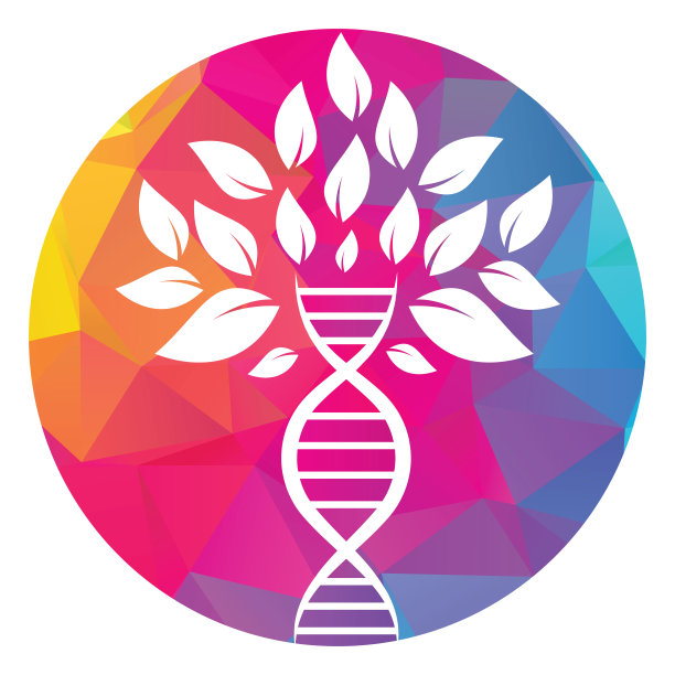 Dna树矢量标志设计。DNA基因图标。图片下载