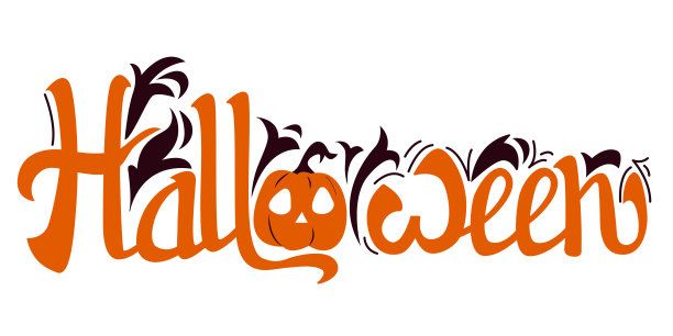 万圣节矢量插图。用南瓜画的手写字母。创意字体设计海报。图片下载