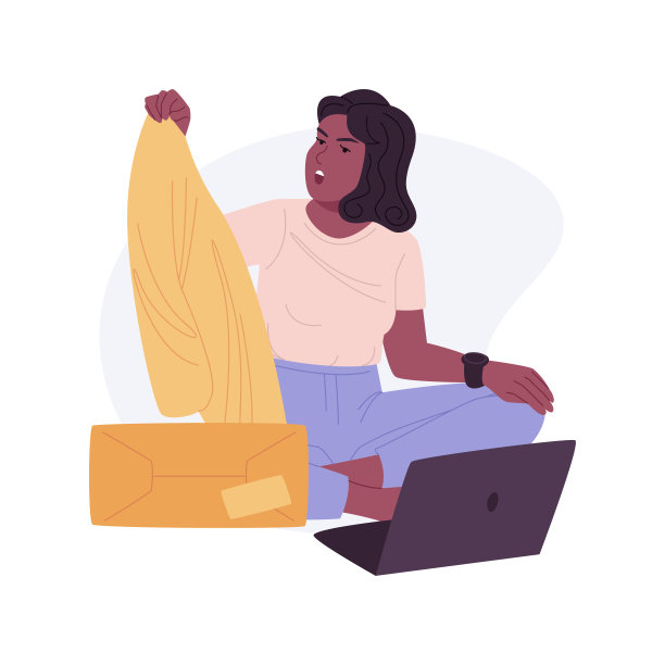 失望购买孤立的卡通矢量插图。图片下载