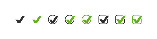 复选标记。检查标记-矢量图标。矢量图图片下载