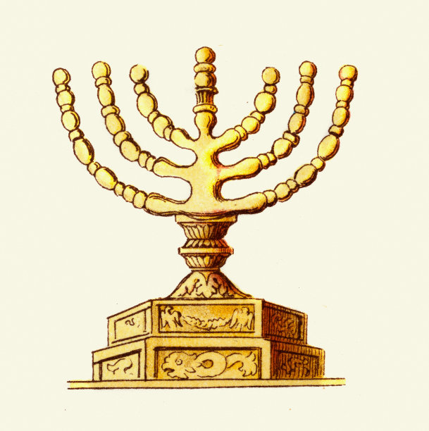 古代金庙烛台图片下载