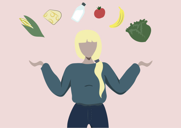 年轻的素食女性，一头金色长发图片下载