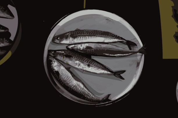 美味的一餐，新鲜的鱼图片下载